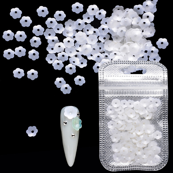 PandaHall Shining Nail Art Glitter, Manicure Sequins, DIY Sparkly Paillette Tips Nail, Matte Style, Flower, White, 6.5x6x1.5mm, Hole: 1.4mm...
PandaHall Shining Nail Art Glitter, Manicure Sequins, DIY Sparkly Paillette Tips Nail, Matte Style, Flower, White, 6.5x6x1.5mm, Hole: 1.4mm...