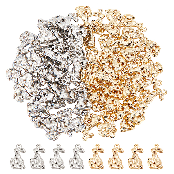 PandaHall DICOSMETIC 80Pcs 2 Colors Easter 304 Stainless Steel Pendants, Easter Bunny, Golden & Stainless Steel Color, 18x10x3.5mm, Hole...
PandaHall DICOSMETIC 80Pcs 2 Colors Easter 304 Stainless Steel Pendants, Easter Bunny, Golden & Stainless Steel Color, 18x10x3.5mm, Hole...