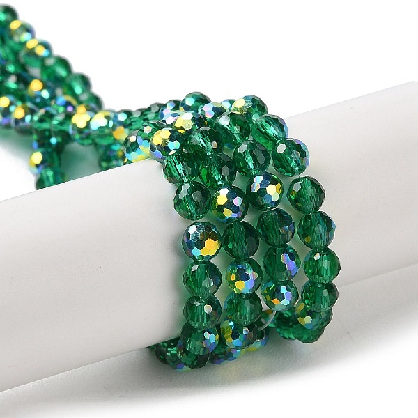 PandaHall Transparent Electroplate Glass Beads Strands, AB Color Plated, Faceted, Round, Dark Green, 3.8x4.2mm, Hole: 0.9mm, about...
PandaHall Transparent Electroplate Glass Beads Strands, AB Color Plated, Faceted, Round, Dark Green, 3.8x4.2mm, Hole: 0.9mm, about...