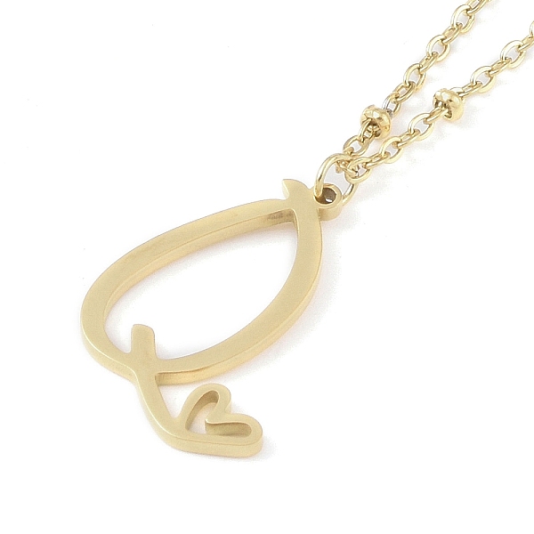 PandaHall 304 Stainless Steel Pendant Necklaces, Letter Charms, Letter Q, 16.22 inch(41.2cm), Pendant: 20x17.5x1.3mm 304 Stainless Steel...
PandaHall 304 Stainless Steel Pendant Necklaces, Letter Charms, Letter Q, 16.22 inch(41.2cm), Pendant: 20x17.5x1.3mm 304 Stainless Steel...