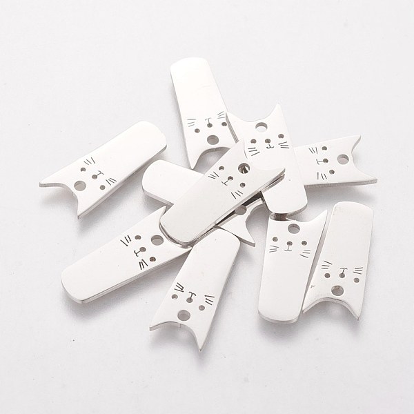 PandaHall 201 Stainless Steel Kitten Pendants, Rectangle with Cat Shape, Stainless Steel Color, 20x8x1.1mm, Hole: 1mm 201 Stainless Steel...
PandaHall 201 Stainless Steel Kitten Pendants, Rectangle with Cat Shape, Stainless Steel Color, 20x8x1.1mm, Hole: 1mm 201 Stainless Steel...