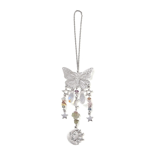PandaHall Natural Fluorite Butterfly Hanging Suncatcher Pendant Decoration, Sun Star Crystal Ball Prism Pendants, 230mm Fluorite Butterfly
PandaHall Natural Fluorite Butterfly Hanging Suncatcher Pendant Decoration, Sun Star Crystal Ball Prism Pendants, 230mm Fluorite Butterfly