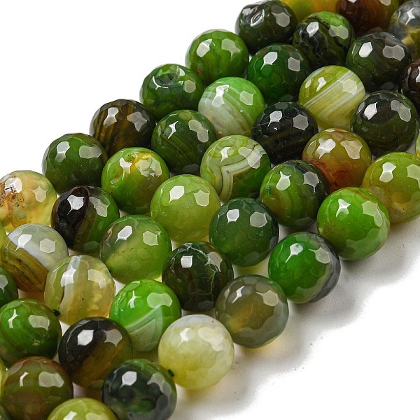 PandaHall Faceted Natural Banded Agate Beads Strands, Round, Dyed & Heated, Yellow Green, 12mm, Hole: 1.6mm, about 31pcs/strand, 14.76''...
PandaHall Faceted Natural Banded Agate Beads Strands, Round, Dyed & Heated, Yellow Green, 12mm, Hole: 1.6mm, about 31pcs/strand, 14.76''...