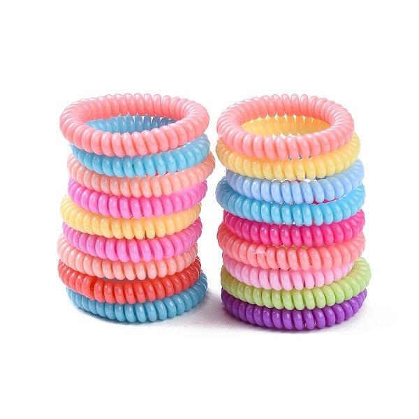 PandaHall Plastic Telephone Cord Elastic Hair Ties, Ponytail Holder, Mixed Color, 19~23mm Plastic Multicolor
PandaHall Plastic Telephone Cord Elastic Hair Ties, Ponytail Holder, Mixed Color, 19~23mm Plastic Multicolor