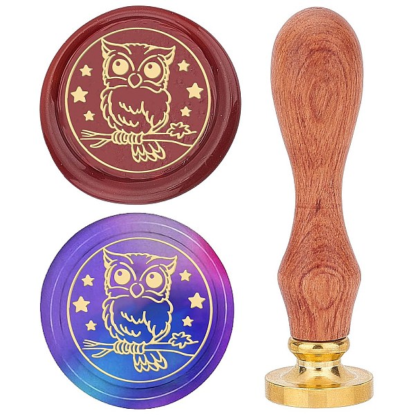 PandaHall Brass Wax Seal Stamps with Rosewood Handle, for DIY Scrapbooking, Owl, 25mm Brass Owl
PandaHall Brass Wax Seal Stamps with Rosewood Handle, for DIY Scrapbooking, Owl, 25mm Brass Owl