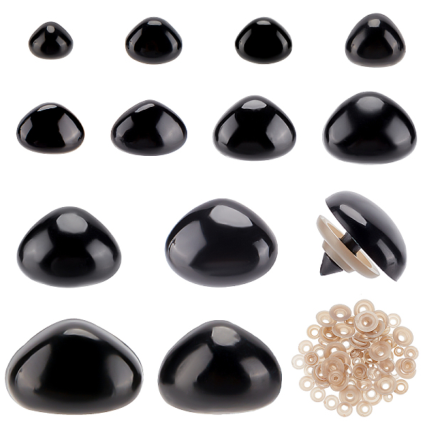 PandaHall Gorgecraft 120Pcs 12 Style Craft Plastic Doll Noses, Safety Noses, Black, 6~26x8~26mm, Pin: 3~6mm, 10pcs/style Plastic Black
PandaHall Gorgecraft 120Pcs 12 Style Craft Plastic Doll Noses, Safety Noses, Black, 6~26x8~26mm, Pin: 3~6mm, 10pcs/style Plastic Black