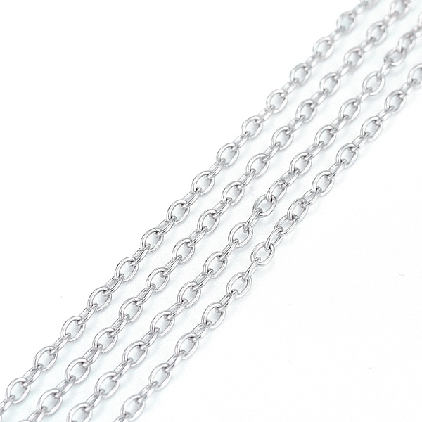 PandaHall 201 Stainless Steel Cable Chains, for DIY Jewelry Making, Unwelded, with Spool, Oval, Stainless Steel Color, 3x2x0.5mm, about 32.8...
PandaHall 201 Stainless Steel Cable Chains, for DIY Jewelry Making, Unwelded, with Spool, Oval, Stainless Steel Color, 3x2x0.5mm, about 32.8...