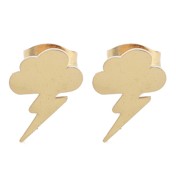PandaHall Vacuum Plating 304 Stainless Steel Stud Earrings for Women, Cloud with Lightning Bolt, Golden, 10.5x8.5mm 304 Stainless Steel...
PandaHall Vacuum Plating 304 Stainless Steel Stud Earrings for Women, Cloud with Lightning Bolt, Golden, 10.5x8.5mm 304 Stainless Steel...