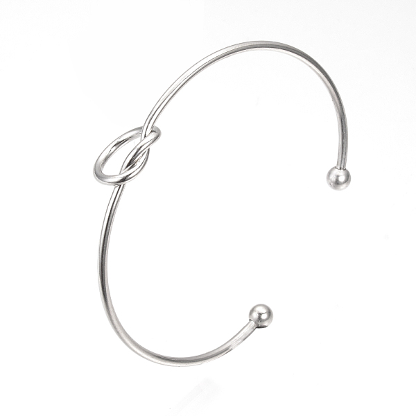 PandaHall 201 Stainless Steel Cuff Bangles Making, Knot Bangles, Stainless Steel Color, 2-1/2 inchx1-7/8 inch(61x46mm) 201 Stainless Steel
PandaHall 201 Stainless Steel Cuff Bangles Making, Knot Bangles, Stainless Steel Color, 2-1/2 inchx1-7/8 inch(61x46mm) 201 Stainless Steel