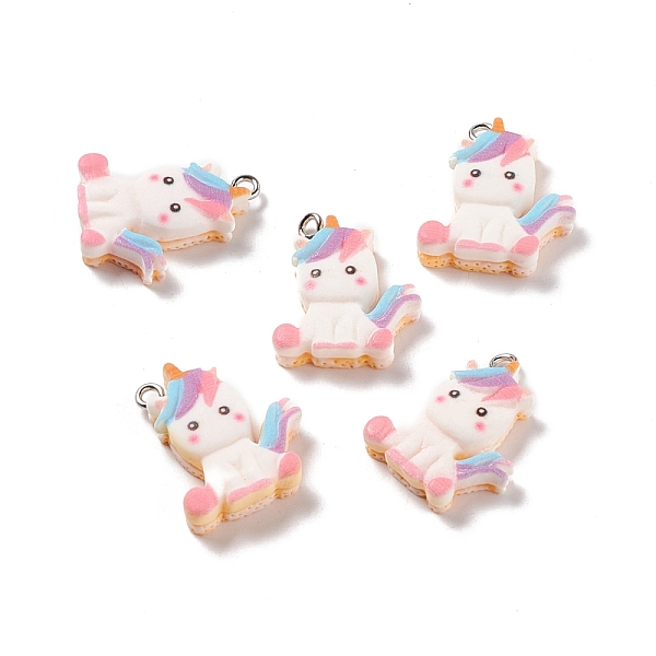 PandaHall Opaque Resin Unicorn Pendants, with Platinum Tone Iron Loops, Colorful, 23.5x20x6mm, Hole: 2mm Iron+Resin Unicorn White
PandaHall Opaque Resin Unicorn Pendants, with Platinum Tone Iron Loops, Colorful, 23.5x20x6mm, Hole: 2mm Iron+Resin Unicorn White