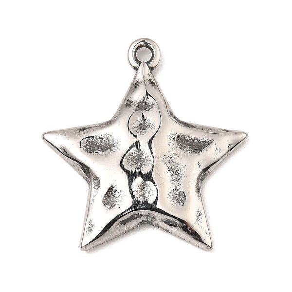 PandaHall 304 Stainless Steel Pendants, Star Charm, Antique Silver, 29x27x3mm, Hole: 2mm 304 Stainless Steel Star
PandaHall 304 Stainless Steel Pendants, Star Charm, Antique Silver, 29x27x3mm, Hole: 2mm 304 Stainless Steel Star