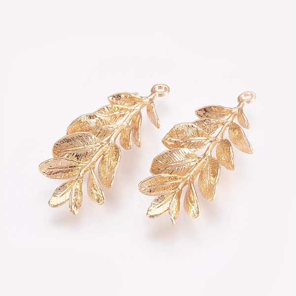 PandaHall Brass Pendants, Golden, Long-Lasting Plated, Cadmium Free & Nickel Free & Lead Free, Leaf, 39.5x16x5mm, Hole: 1.5mm Brass Leaf
PandaHall Brass Pendants, Golden, Long-Lasting Plated, Cadmium Free & Nickel Free & Lead Free, Leaf, 39.5x16x5mm, Hole: 1.5mm Brass Leaf