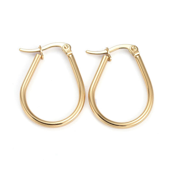PandaHall 201 Stainless Steel Hoop Earrings, with 304 Stainless Steel Pins, Teardrop, Golden, 27.5x20.5x2mm, 12 Gauge, Pin: 1x0.7mm 304...
PandaHall 201 Stainless Steel Hoop Earrings, with 304 Stainless Steel Pins, Teardrop, Golden, 27.5x20.5x2mm, 12 Gauge, Pin: 1x0.7mm 304...