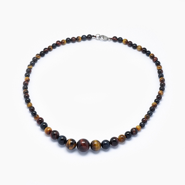 PandaHall Natural Tiger Eye Graduated Beads Necklaces and Bracelets Jewelry Sets, with Brass Lobster Claw Clasps, 17.5 inch(44.5cm), 2 inch...
PandaHall Natural Tiger Eye Graduated Beads Necklaces and Bracelets Jewelry Sets, with Brass Lobster Claw Clasps, 17.5 inch(44.5cm), 2 inch...