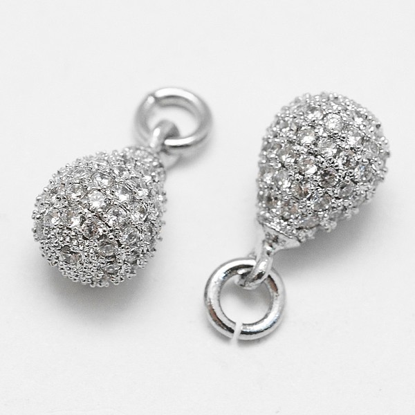 PandaHall Brass Micro Pave Cubic Zirconia Charms, teardrop, Cadmium Free & Lead Free & Nickel Free, Platinum, 13x7.9mm, Hole: 3mm...
PandaHall Brass Micro Pave Cubic Zirconia Charms, teardrop, Cadmium Free & Lead Free & Nickel Free, Platinum, 13x7.9mm, Hole: 3mm...