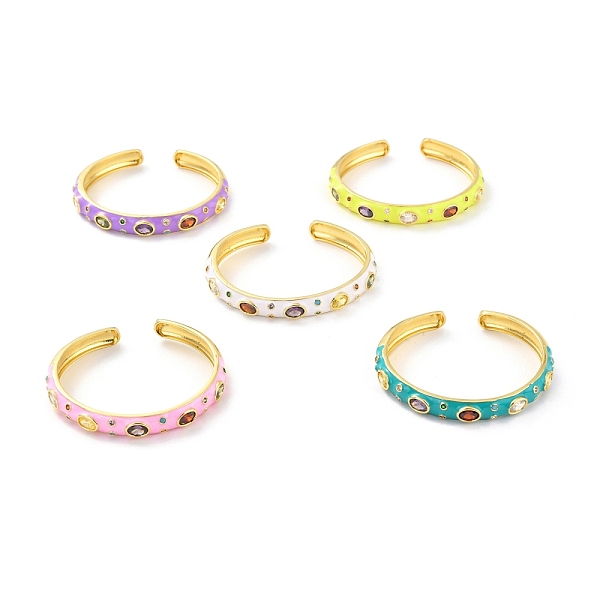 PandaHall Colorful Cubic Zirconia Cuff Bangle, Real 18K Gold Plated Brass Eanmel Flat Open Ring for Women, Cadmium Free & Lead Free, Mixed..., Multicolor
PandaHall Colorful Cubic Zirconia Cuff Bangle, Real 18K Gold Plated Brass Eanmel Flat Open Ring for Women, Cadmium Free & Lead Free, Mixed..., Multicolor