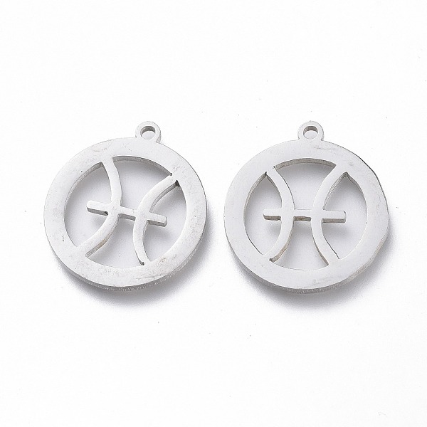 PandaHall 304 Stainless Steel Pendants, Ring with Constellations, Laser Cut, Pisces, 18x15.5x1mm, Hole: 1.4mm 304 Stainless Steel Pisces
PandaHall 304 Stainless Steel Pendants, Ring with Constellations, Laser Cut, Pisces, 18x15.5x1mm, Hole: 1.4mm 304 Stainless Steel Pisces
