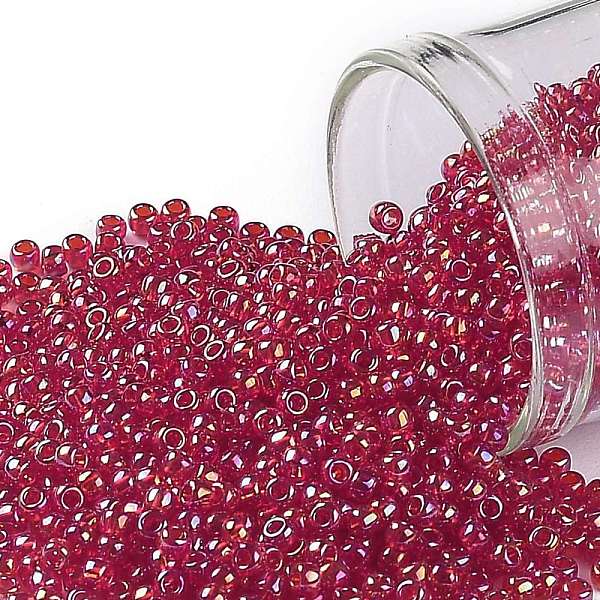 PandaHall TOHO Round Seed Beads, Japanese Seed Beads, (165C) Transparent AB Ruby, 11/0, 2.2mm, Hole: 0.8mm, about 5555pcs/50g Glass Red
PandaHall TOHO Round Seed Beads, Japanese Seed Beads, (165C) Transparent AB Ruby, 11/0, 2.2mm, Hole: 0.8mm, about 5555pcs/50g Glass Red