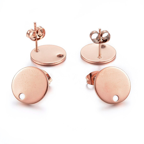 PandaHall Ion Plating(IP) 304 Stainless Steel Stud Earring Findings, with Loop and Flat Plate, Ear Nuts/Earring Backs, Flat Round, Rose Gold...
PandaHall Ion Plating(IP) 304 Stainless Steel Stud Earring Findings, with Loop and Flat Plate, Ear Nuts/Earring Backs, Flat Round, Rose Gold...