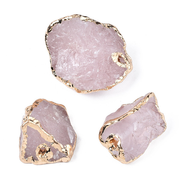 PandaHall Plated Natural Rose Quartz Beads, with Light Gold Brass Findings, Nuggets, 23~28x15.5~28.5x13.5~20.5mm, Hole: 3mm Rose Quartz...
PandaHall Plated Natural Rose Quartz Beads, with Light Gold Brass Findings, Nuggets, 23~28x15.5~28.5x13.5~20.5mm, Hole: 3mm Rose Quartz...