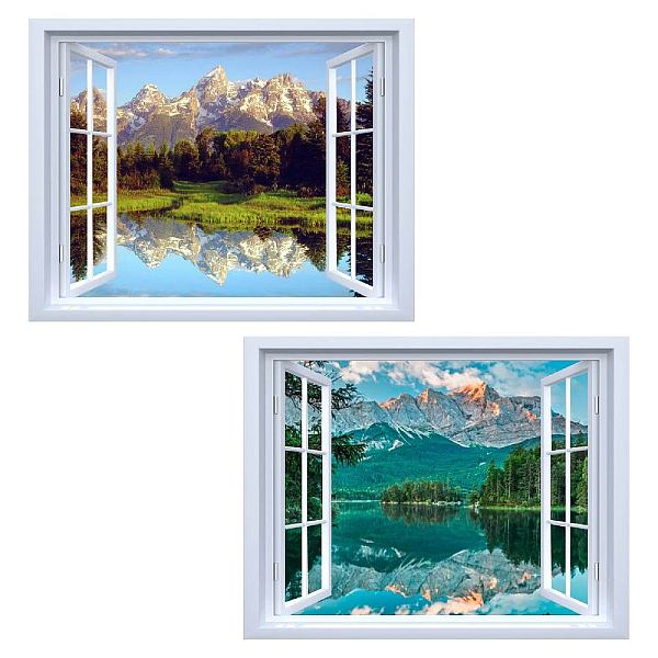 PandaHall SUPERDANT 2PCS Natural Landscape Window Scene Wall Decal 3D Forest Lake Creative Window View Stickers Window Scenery Decor Sunset...
PandaHall SUPERDANT 2PCS Natural Landscape Window Scene Wall Decal 3D Forest Lake Creative Window View Stickers Window Scenery Decor Sunset...