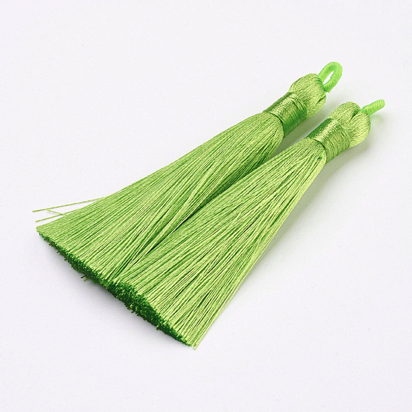 PandaHall Nylon Tassels Big Pendant Decorations, Spring Green, 83~92x9~10mm, Hole: 1.5~4mm Nylon Green
PandaHall Nylon Tassels Big Pendant Decorations, Spring Green, 83~92x9~10mm, Hole: 1.5~4mm Nylon Green