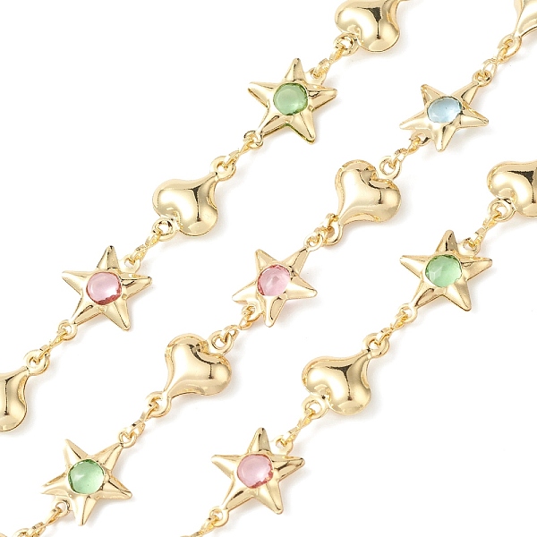 PandaHall Brass Glass Link Chains, with Spool, Star & Heart, Unwelded, Golden, 13.5~14x9~11x2.5~3.5mm Brass
PandaHall Brass Glass Link Chains, with Spool, Star & Heart, Unwelded, Golden, 13.5~14x9~11x2.5~3.5mm Brass