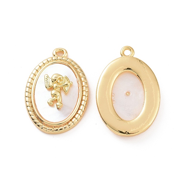 PandaHall Shell Pendants, Oval Charm with Cupid, with Brass Findings, Real 18K Gold Plated, 22x15x4mm, Hole: 1.4mm Shell Oval
PandaHall Shell Pendants, Oval Charm with Cupid, with Brass Findings, Real 18K Gold Plated, 22x15x4mm, Hole: 1.4mm Shell Oval