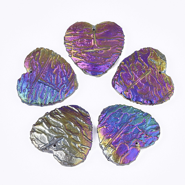 PandaHall Natural Dragon Blood Stone Pendants, Rainbow Plated, Heart, Colorful, 39~40x41x6.5~7.5mm, Hole: 1.2mm Dragon Blood Heart
PandaHall Natural Dragon Blood Stone Pendants, Rainbow Plated, Heart, Colorful, 39~40x41x6.5~7.5mm, Hole: 1.2mm Dragon Blood Heart