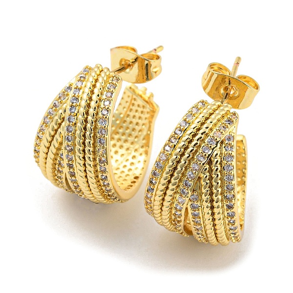 PandaHall Brass Micro Pave Cubic Zirconia Stud Earrings, Split Earrings, Half Hoop Earrings, Real 16K Gold Plated, 18.5x12x18.5mm Cubic..., Clear
PandaHall Brass Micro Pave Cubic Zirconia Stud Earrings, Split Earrings, Half Hoop Earrings, Real 16K Gold Plated, 18.5x12x18.5mm Cubic..., Clear