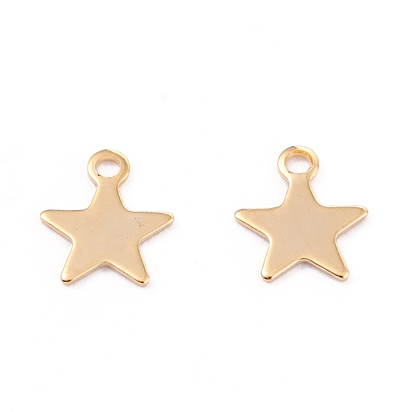 PandaHall 201 Stainless Steel Charms, Laser Cut, Star, Real 18k Gold Plated, 9.5x8x0.5mm, Hole: 1.4mm 201 Stainless Steel Star
PandaHall 201 Stainless Steel Charms, Laser Cut, Star, Real 18k Gold Plated, 9.5x8x0.5mm, Hole: 1.4mm 201 Stainless Steel Star