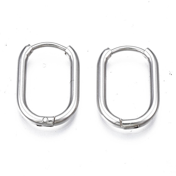 PandaHall 201 Stainless Steel Huggie Hoop Earrings, with 304 Stainless Steel Pins, Oval, Stainless Steel Color, 18x12x2mm, Pin: 0.7mm 201...
PandaHall 201 Stainless Steel Huggie Hoop Earrings, with 304 Stainless Steel Pins, Oval, Stainless Steel Color, 18x12x2mm, Pin: 0.7mm 201...