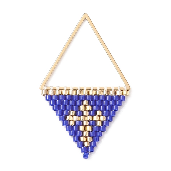PandaHall Handmade Japanese Seed Beads Pendants, Triangle with Cross Charms, Blue, 37~38x23x2mm, Hole: 17x20mm Glass Triangle Blue
PandaHall Handmade Japanese Seed Beads Pendants, Triangle with Cross Charms, Blue, 37~38x23x2mm, Hole: 17x20mm Glass Triangle Blue