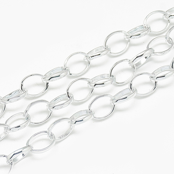 PandaHall Aluminum Cable Chains, Unwelded, Flat Oval, Gainsboro, 12x9.2x2x1mm Aluminum Gray
PandaHall Aluminum Cable Chains, Unwelded, Flat Oval, Gainsboro, 12x9.2x2x1mm Aluminum Gray