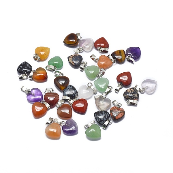 PandaHall Natural & Synthetic Mixed Gemstone Charms, with Platinum Tone Brass Findings, Heart, 12.5~13x10x3~5mm, Hole: 2.5x4.5mm Mixed Stone..., Multicolor
PandaHall Natural & Synthetic Mixed Gemstone Charms, with Platinum Tone Brass Findings, Heart, 12.5~13x10x3~5mm, Hole: 2.5x4.5mm Mixed Stone..., Multicolor