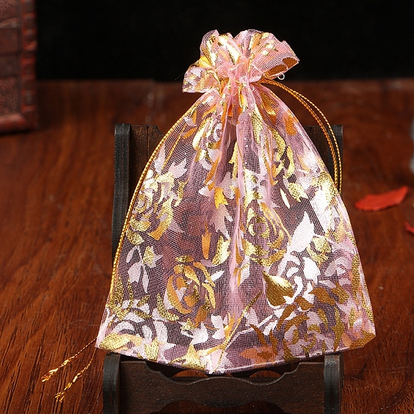 PandaHall Organza Drawstring Jewelry Pouches, Wedding Party Gift Bags, Rectangle with Gold Stamping Flower Pattern, Pink, 9x7cm Organza...
PandaHall Organza Drawstring Jewelry Pouches, Wedding Party Gift Bags, Rectangle with Gold Stamping Flower Pattern, Pink, 9x7cm Organza...