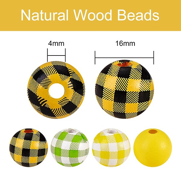 PandaHall 110Pcs Painted Natural Wood Beads, Plaid Beads, Round & Round with Tartan Pattern, Mixed Color, 16mm, Hole: 4mm Wood Round..., Multicolor
PandaHall 110Pcs Painted Natural Wood Beads, Plaid Beads, Round & Round with Tartan Pattern, Mixed Color, 16mm, Hole: 4mm Wood Round..., Multicolor