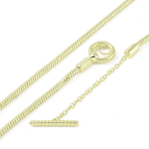 PandaHall Brass Necklace Makings, Round Snake Chains, Real 18K Gold Plated, 20.31 inch(51.6cm) Brass
PandaHall Brass Necklace Makings, Round Snake Chains, Real 18K Gold Plated, 20.31 inch(51.6cm) Brass