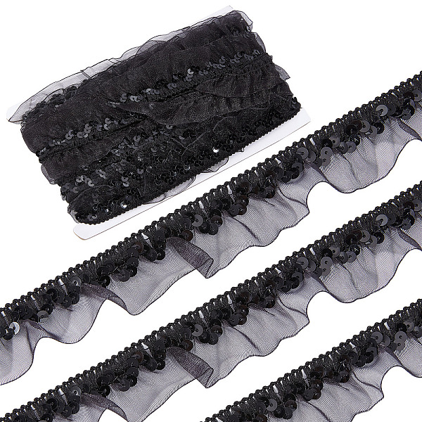 PandaHall GORGECRAFT 13Yds Black Pleated Ribbon Trim Satin Organza Lace Fabric Sequin Ribbon Elastic Floral 1-1/8" Chiffon Lace Edge Stretch...
PandaHall GORGECRAFT 13Yds Black Pleated Ribbon Trim Satin Organza Lace Fabric Sequin Ribbon Elastic Floral 1-1/8" Chiffon Lace Edge Stretch...