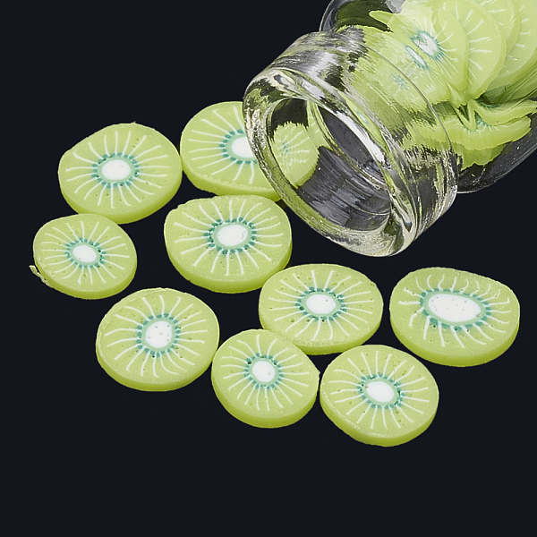 PandaHall Handmade Polymer Clay Nail Art Decoration Accessories, with Glass Wishing Bottle and CCB Plastic Bottle Stopper, Kiwi Fruit, Green...
PandaHall Handmade Polymer Clay Nail Art Decoration Accessories, with Glass Wishing Bottle and CCB Plastic Bottle Stopper, Kiwi Fruit, Green...