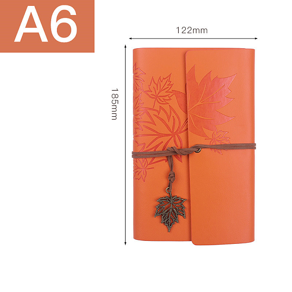 PandaHall PU Leather Cover 6 Ring Binder Notebooks, Travel Journal, with String, Maple Leaf Pendants & Wood-free Paper, Rectangle, Coral..., Red
PandaHall PU Leather Cover 6 Ring Binder Notebooks, Travel Journal, with String, Maple Leaf Pendants & Wood-free Paper, Rectangle, Coral..., Red