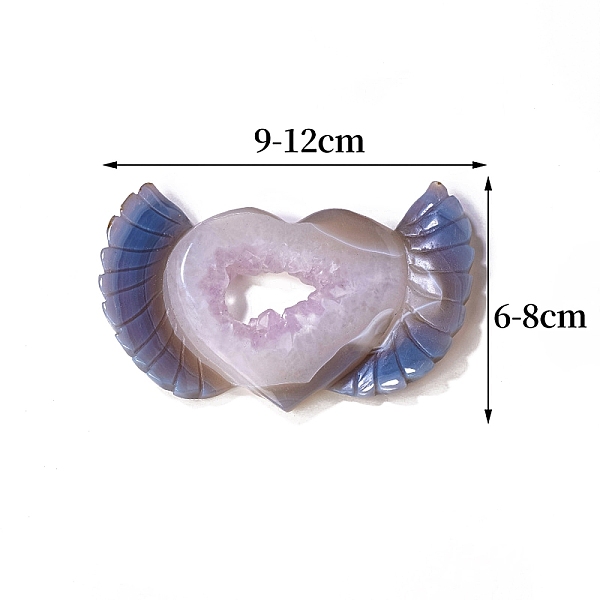 PandaHall Natural Agate Geode Carved Healing Figurines, Reiki Energy Stone Display Decorations, Wing, 120x80mm Natural Agate Wing
PandaHall Natural Agate Geode Carved Healing Figurines, Reiki Energy Stone Display Decorations, Wing, 120x80mm Natural Agate Wing