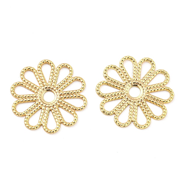 PandaHall Brass Cabochons, Etched Metal Embellishments, Flower, Real 18K Gold Plated, 16x15.5x0.7mm Brass Flower
PandaHall Brass Cabochons, Etched Metal Embellishments, Flower, Real 18K Gold Plated, 16x15.5x0.7mm Brass Flower