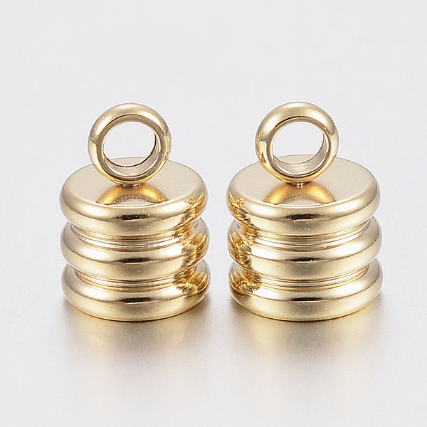 PandaHall 304 Stainless Steel Cord Ends, End Caps, Column, Golden, 9x7mm, Hole: 2.5mm, Inner Diameter: 5mm 304 Stainless Steel
PandaHall 304 Stainless Steel Cord Ends, End Caps, Column, Golden, 9x7mm, Hole: 2.5mm, Inner Diameter: 5mm 304 Stainless Steel