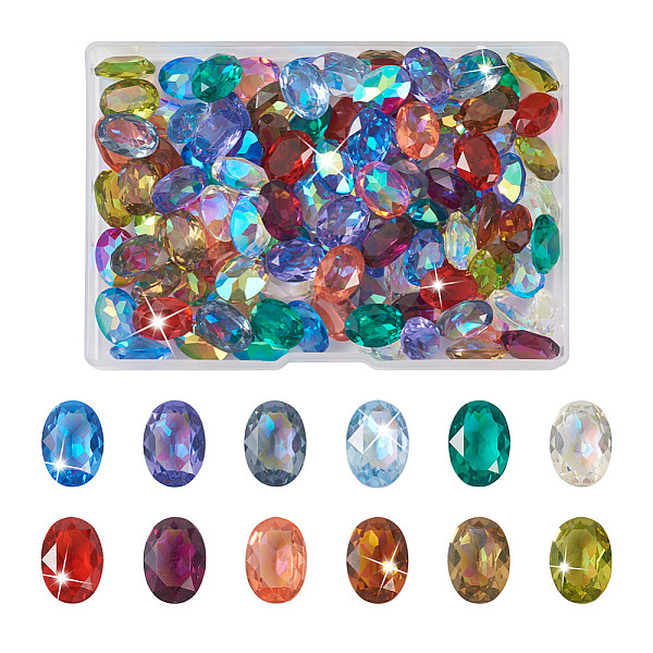 PandaHall Cheriswelry 120Pcs 12 Colors Transparent Pointed Back Resin Rhinestone Cabochons, Faceted, Oval, Mixed Color, 14x10x6mm..., Multicolor
PandaHall Cheriswelry 120Pcs 12 Colors Transparent Pointed Back Resin Rhinestone Cabochons, Faceted, Oval, Mixed Color, 14x10x6mm..., Multicolor