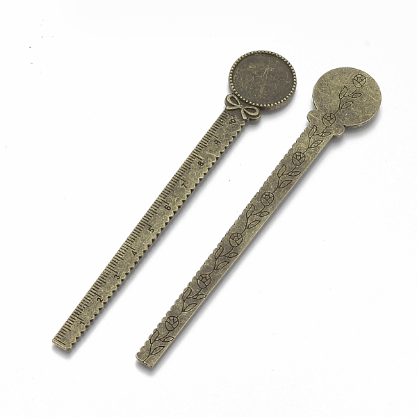 PandaHall Tibetan Style Alloy Cabochon Setting, Cadmium Free & Lead Free, Ruler/Bookmarks, Antique Bronze, Tray: 20mm, 130x22x2.5mm, about...
PandaHall Tibetan Style Alloy Cabochon Setting, Cadmium Free & Lead Free, Ruler/Bookmarks, Antique Bronze, Tray: 20mm, 130x22x2.5mm, about...