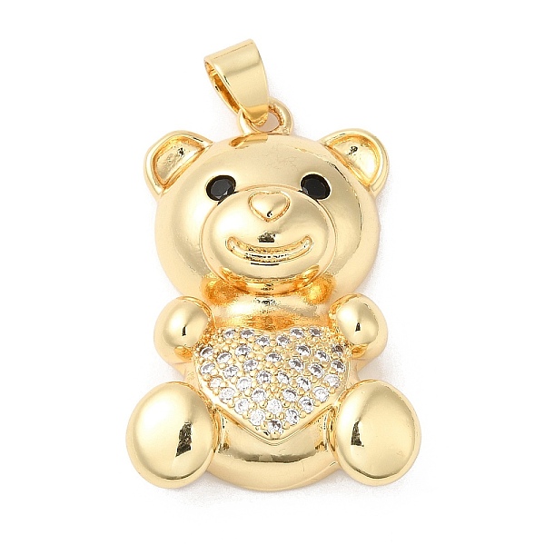 PandaHall Rack Plating Brass Micro Pave Clear Cubic Zirconia Pendants, Bear Charms with Heart, Long-Lasting Plated, Cadmium Free & Lead Free...
PandaHall Rack Plating Brass Micro Pave Clear Cubic Zirconia Pendants, Bear Charms with Heart, Long-Lasting Plated, Cadmium Free & Lead Free...