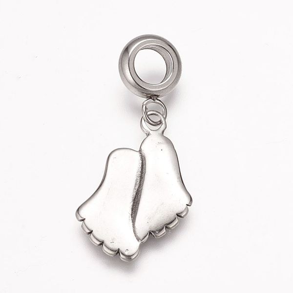 PandaHall 304 Stainless Steel European Dangle Charms, Large Hole Pendants, Foot, Antique Silver, 32mm, Hole: 5mm, Pendant: 22x15x2mm 304...
PandaHall 304 Stainless Steel European Dangle Charms, Large Hole Pendants, Foot, Antique Silver, 32mm, Hole: 5mm, Pendant: 22x15x2mm 304...