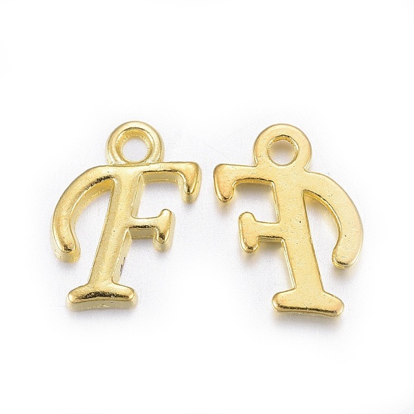 PandaHall Golden Plated Alloy Letter Pendants, Rack Plating, Cadmium Free & Lead Free, Letter.F, 13x8x2mm, Hole: 1.5mm Alloy Letter
PandaHall Golden Plated Alloy Letter Pendants, Rack Plating, Cadmium Free & Lead Free, Letter.F, 13x8x2mm, Hole: 1.5mm Alloy Letter