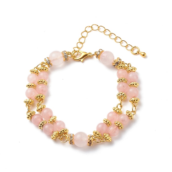 PandaHall Natural Rose Quartz Beaded Double Line Multi-strand Bracelet, Gemstone Jewelry for Women, Golden, 7-1/4 inch(18.5cm) Rose Quartz
PandaHall Natural Rose Quartz Beaded Double Line Multi-strand Bracelet, Gemstone Jewelry for Women, Golden, 7-1/4 inch(18.5cm) Rose Quartz
